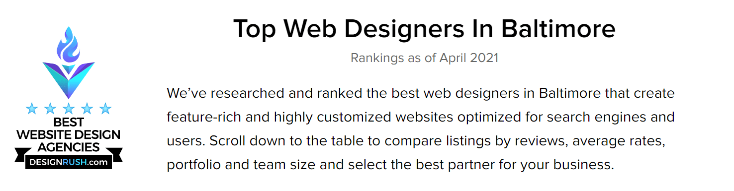 Top web designers in Baltimore