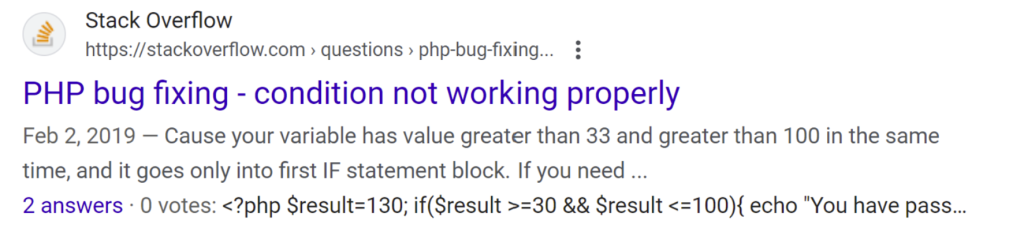 PHP Stackoverflow Question