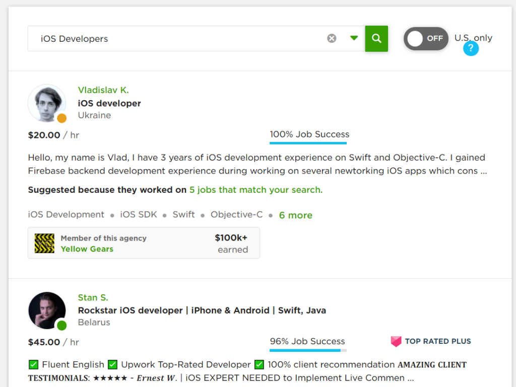 Upwork Developers